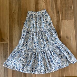 Hill House Camilla Skirt -Blue Mosaic Cotton